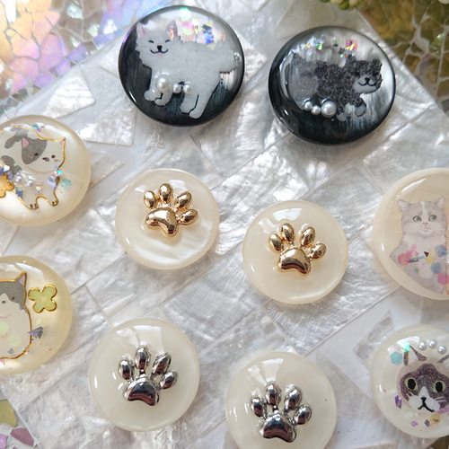 猫のカボション☆6個 z54 オレンジ/ネコ/動物/ボタン/カボション 猫のカボション☆6個 z54 オレンジ/ネコ/動物/ボタン/カボション