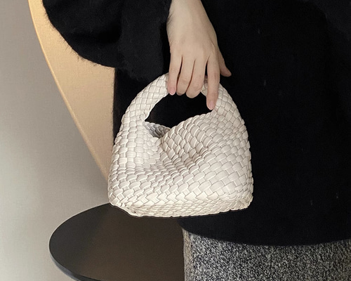レザー編み込みハンドバッグ ヴィンテージ ハンドメイド 3af7c2bd1c91710c7a3b22f73efdca