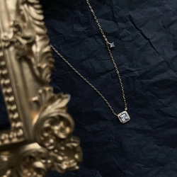 【newデザイン】古典欧風　モアサナイト  ダイヤ　ネックレス　K18 4枚目の画像
