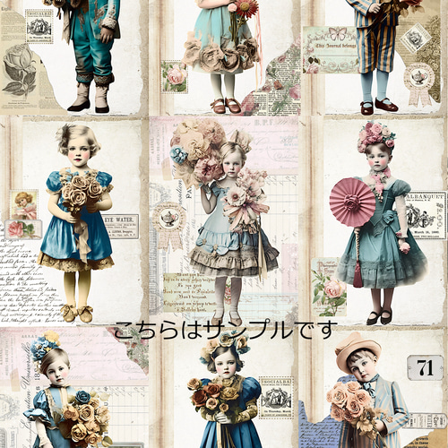 ハンドメイドパネル生地女の子① ハンドメイド、パネル生地