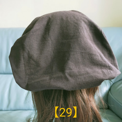 【29】医療帽子　ケア帽子　バンダナキャップ　〈グレンチェック&チャコール〉#2024新作 3枚目の画像