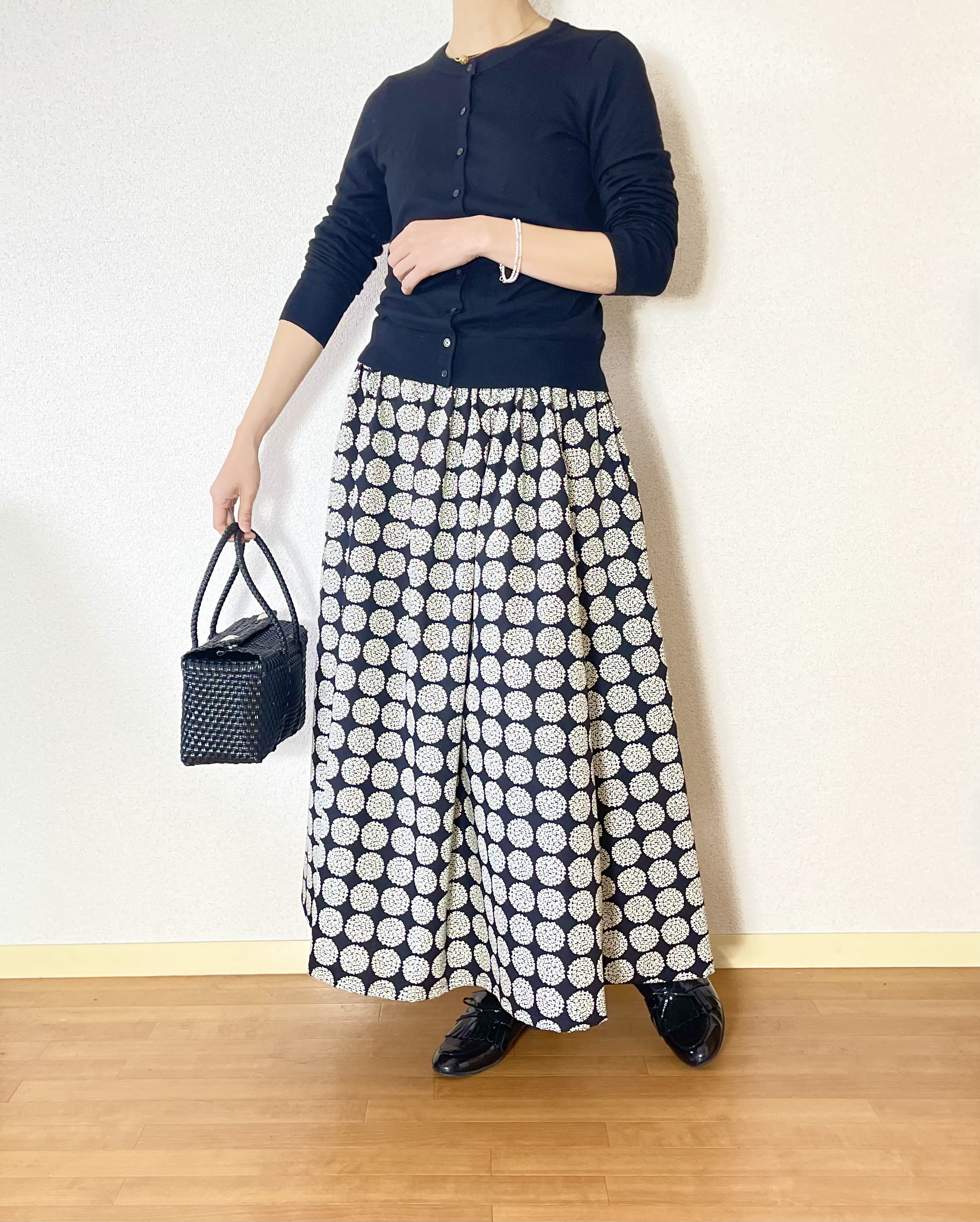 【丈 変更 無料‼️】ウエストがスッキリとしたギャザースカート　ふんわり生地　ウエスト変更可