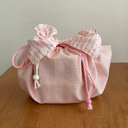 ♡kisaki0798♡ ショルダーバッグ ランチョンマット水色 ピンク シンプルな撥水ピンククロスボディバッグ/ショルダーバッグ