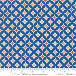 幾何学模様　USAコットンmoda【クォーターカット　約幅55cm 縦50cm】ブルーブルー/127 3枚目の画像