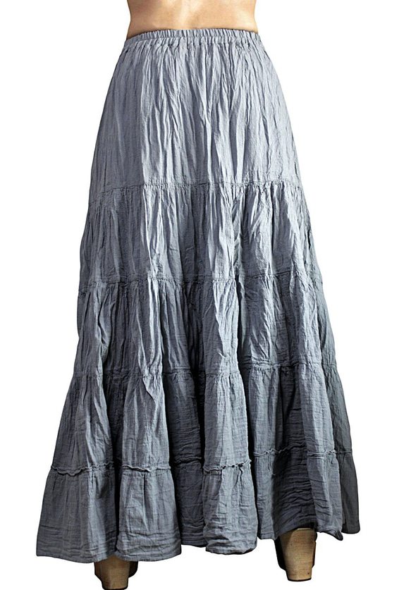 柔らかコットンティアードロングスカート（SNC-001） 9枚目の画像