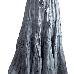 柔らかコットンティアードロングスカート（SNC-001） 8枚目の画像