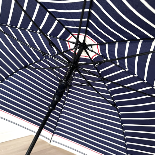 SALE】傘 長傘 8本骨 ジャンプ傘 晴雨兼用 日傘 雨傘 ボーダー