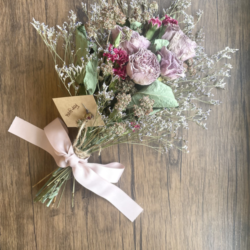 オペラモーブな薔薇＊ドライフラワースワッグ スワッグ Rose