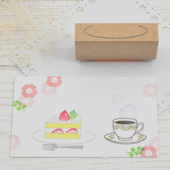 【単品販売】白いお皿のはんこ  純喫茶シリーズ 3枚目の画像