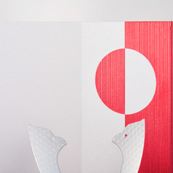 「HARUKAZE」シリーズ　兜飾り　銀小札　正絹赤糸縅 6枚目の画像