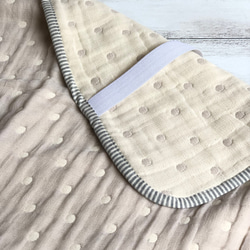 ふんわり六重織ガーゼの枕パット fuwara ドット　グレー 3枚目の画像