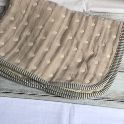 ふんわり六重織ガーゼの枕パット fuwara ドット　グレー 2枚目の画像