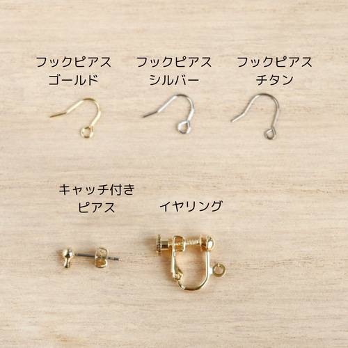 ドーナツブラザーズのピアス(イヤリング変更可能) ピアス（フック