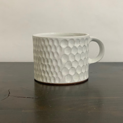 陶器　白マットのマグカップ 1枚目の画像