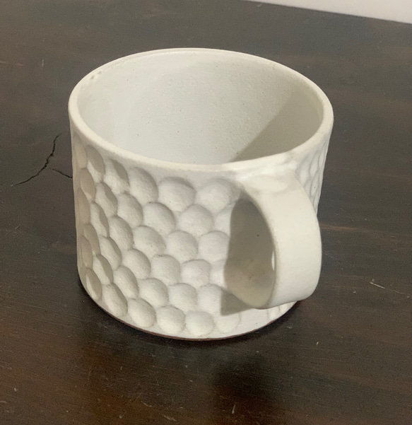 陶器　白マットのマグカップ 3枚目の画像