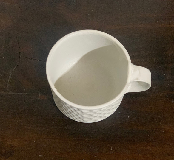 陶器　白マットのマグカップ 5枚目の画像