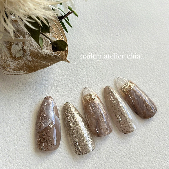 ネイルチップ ブライダル 成人式 ニュアンスネイル 淡色ネイル 卒業式  