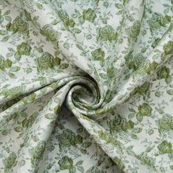 美しい緑のレリーフバラ花柄 ジャカード生地 [4272] 10枚目の画像