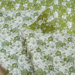 美しい緑のレリーフバラ花柄 ジャカード生地 [4272] 9枚目の画像