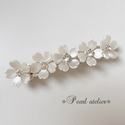 白銀桜✨シルバージルコニアバレッタ 2枚目の画像