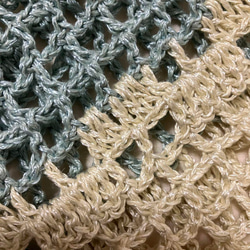 夏糸　手編み透かし編み　ベスト　大きい　レディス　かぎ針編み 11枚目の画像