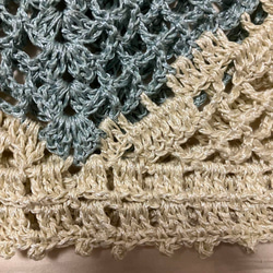 夏糸　手編み透かし編み　ベスト　大きい　レディス　かぎ針編み 10枚目の画像