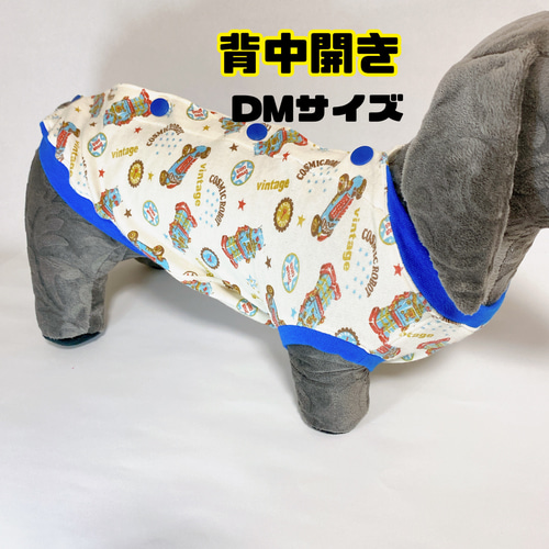 犬服〉バックオープンタンクトップ＊ネイビー×生成りver