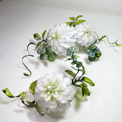 【wedding dahlia】 ディップアートのダリア　ヘッドドレス 4枚目の画像