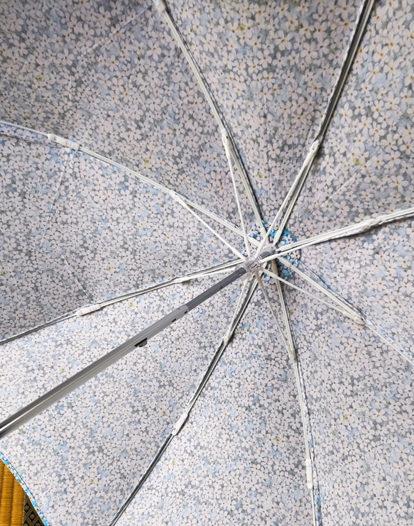 リバティプリント（タナローン）で作った折り畳み日傘 6枚目の画像