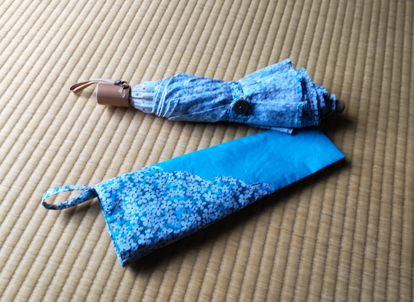 リバティプリント（タナローン）で作った折り畳み日傘 10枚目の画像