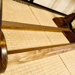 【限定１台】手作り木工　木製三味線スタンド （オイル仕上げ） ４丁掛け　ウッドレジン　エポキシ 9枚目の画像