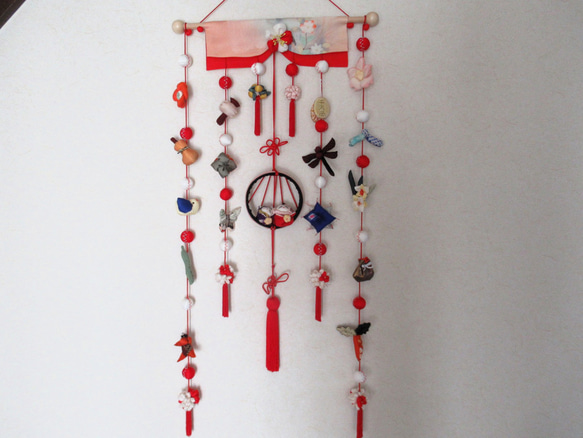 雅の薫り漂う正絹のつるし雛飾り(送料込み)＊絹の煌めきと守りの象徴