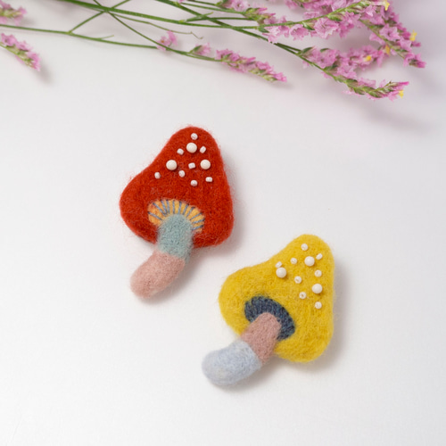 プレゼントにもおすすめ！羊毛フェルトの北欧テイストのきのこの