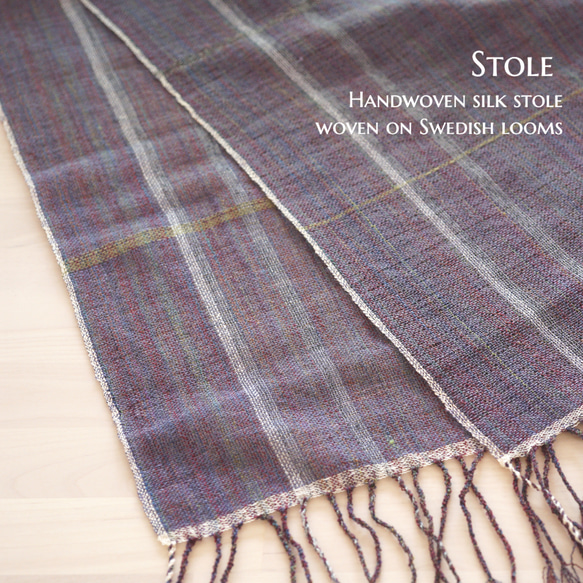 【Creema限定】☆一枚でコーデがキマる☆オールシーズン用手織りシルクストール《一点物》/プレゼント/母の日/父の日 7枚目の画像