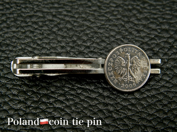 ＃T1 Poland  Coin Tie pin 2枚目の画像