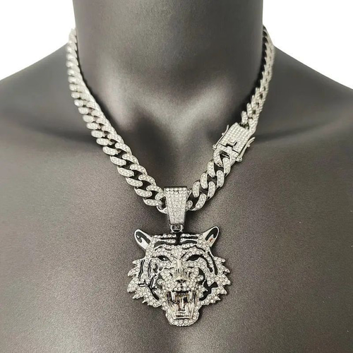 ペンダント シルバー ダイヤモンド チェーン ネックレス メンズ