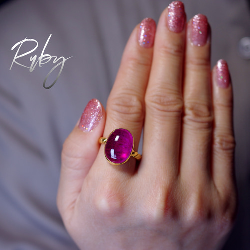 New ☆ 新作☆『ルビー』☆の世界でひとつの天然石リング
