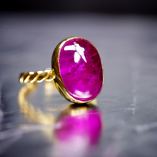 天然ルビー　リング 天然 ルビー ダイヤモンド リング 1.22ct k18 ¥の通販 by Rui