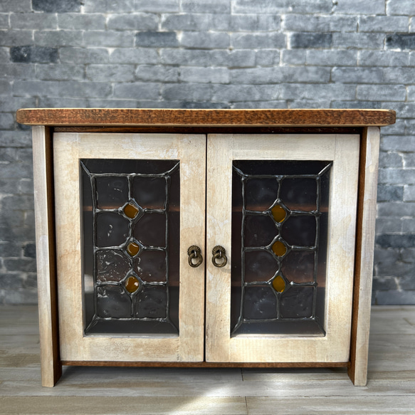 【Old garden house】両開きキャビネット サリュ Old garden house】ガラス両開きキャビネット | salut!(サリュ