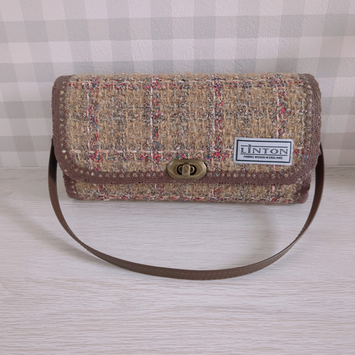 最新作♡LINTON社製ツイード長財布(ブラウンMIX) 長財布 cocotte-coco