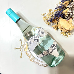 ボトル ランジェリー 白 レース 本革 ワイン 日本酒 母の日 面白いグッズ ワインボトル ミニチュア ブラ パンツ 3枚目の画像