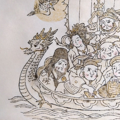 【アンティーク】七福神 銅板画 銅版画 宝船 七福神 版画 文鳥 通販 17606551｜Creema(クリーマ)