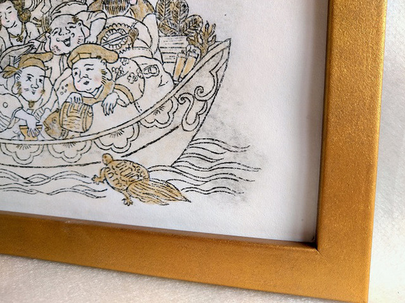 銅版画　宝船　七福神 3枚目の画像