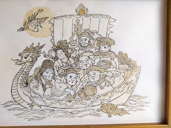 銅版画　宝船　七福神 6枚目の画像