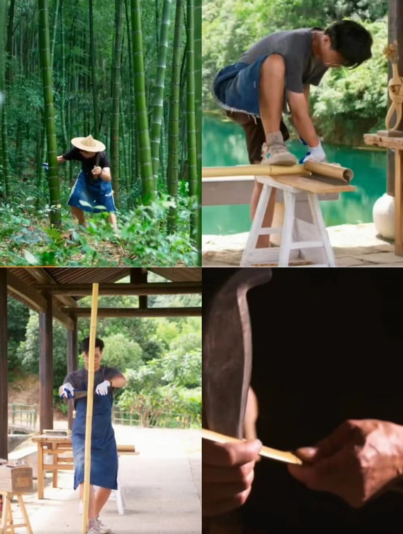 ハンドメイド ヘアアクセサリー 竹製  梅 マジェステ かんざし 髪飾り 竹色 極軽い 恋人 誕生日 記念日 母の日 19枚目の画像