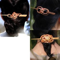 ハンドメイド ヘアアクセサリー 竹製  梅 マジェステ かんざし 髪飾り 竹色 極軽い 恋人 誕生日 記念日 母の日 10枚目の画像