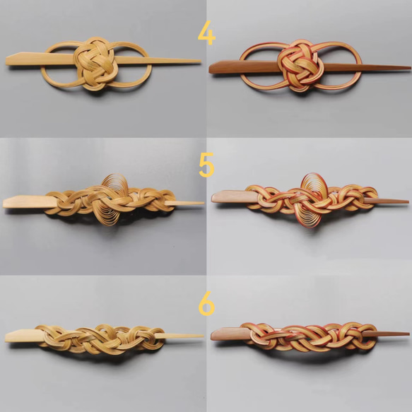 ハンドメイド ヘアアクセサリー 竹製 雲舞 マジェステ かんざし 髪飾り 竹色 極軽い 恋人 誕生日 記念日 母の日 13枚目の画像