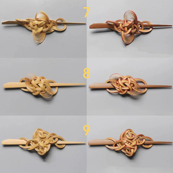 ハンドメイド ヘアアクセサリー 竹製 雲舞 マジェステ かんざし 髪飾り 竹色 極軽い 恋人 誕生日 記念日 母の日 14枚目の画像