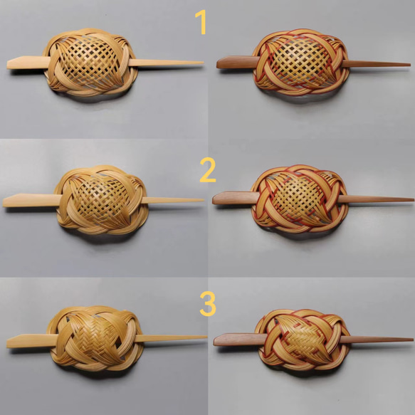 ハンドメイド ヘアアクセサリー 竹製 雲舞 マジェステ かんざし 髪飾り 竹色 極軽い 恋人 誕生日 記念日 母の日 12枚目の画像