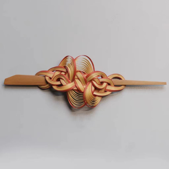 ハンドメイド ヘアアクセサリー 竹製 雲舞 マジェステ かんざし 髪飾り 竹色 極軽い 恋人 誕生日 記念日 母の日 4枚目の画像